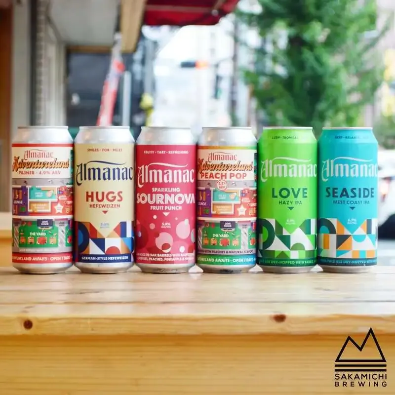 坂道ブルイング、Almanac Beerの新缶6種をタップルーム限定で案内