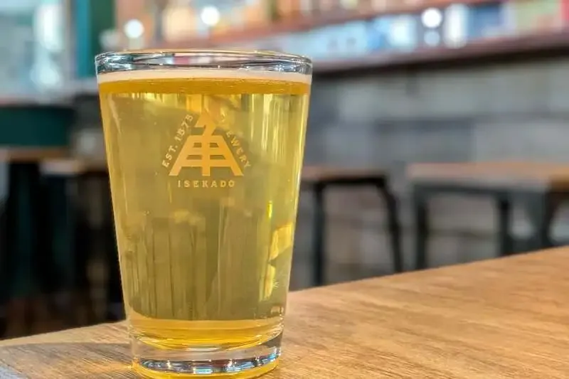Tap Opens for Ise Kadoya Beer x Oni Densetsu "Oni Shibori Lager" at craft beer HOP CROWD in Yokkaichi