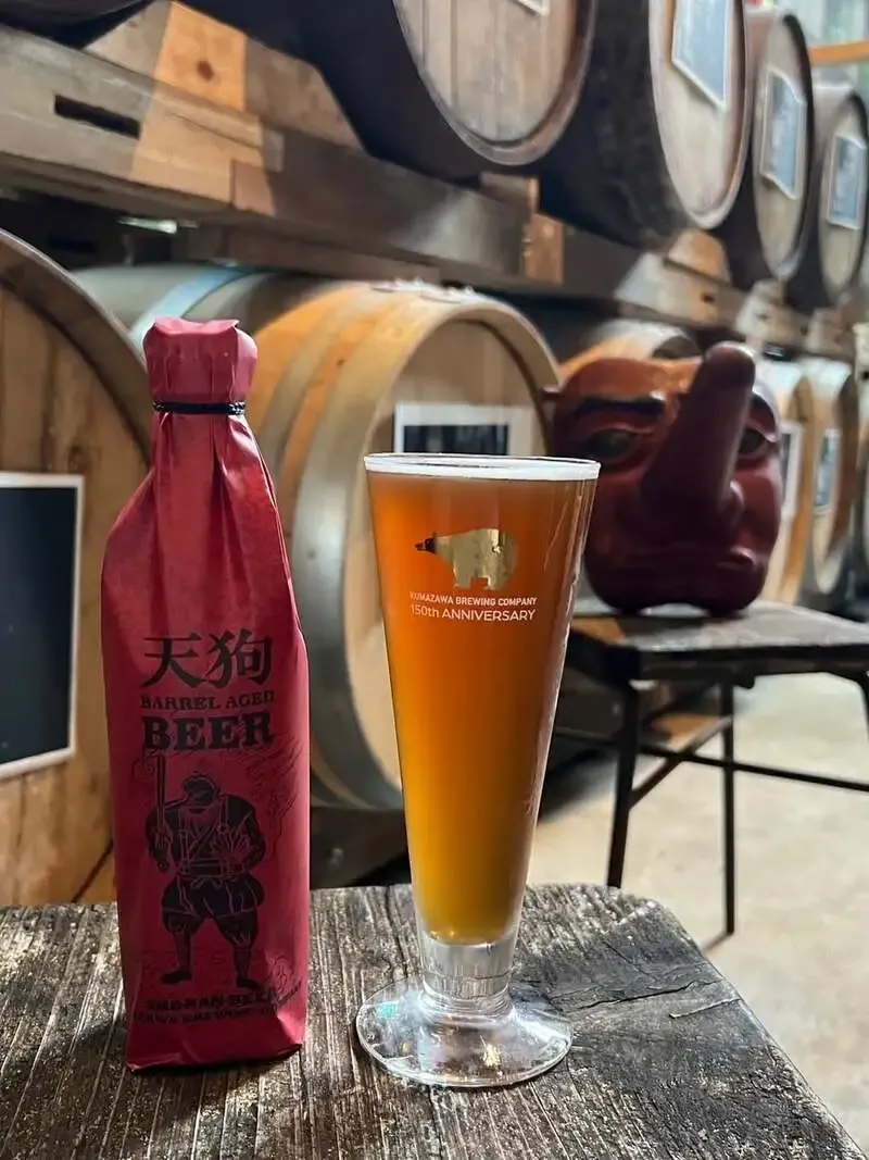 湘南ビールの蔵元直売所地下室で「赤天狗ビール Barrel Aged W-IPA」発売