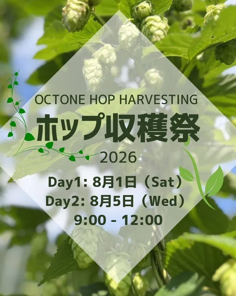 Octone Brewing to Hold Hop Harvest Festival 2026 on Aug. 1 and 5