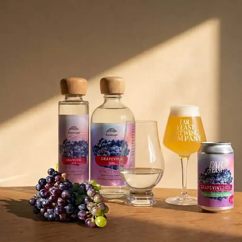 Far Yeast Brewing Releases Limited Grape Beer and Craft Gin Made with 500kg of Upcycled Grapes