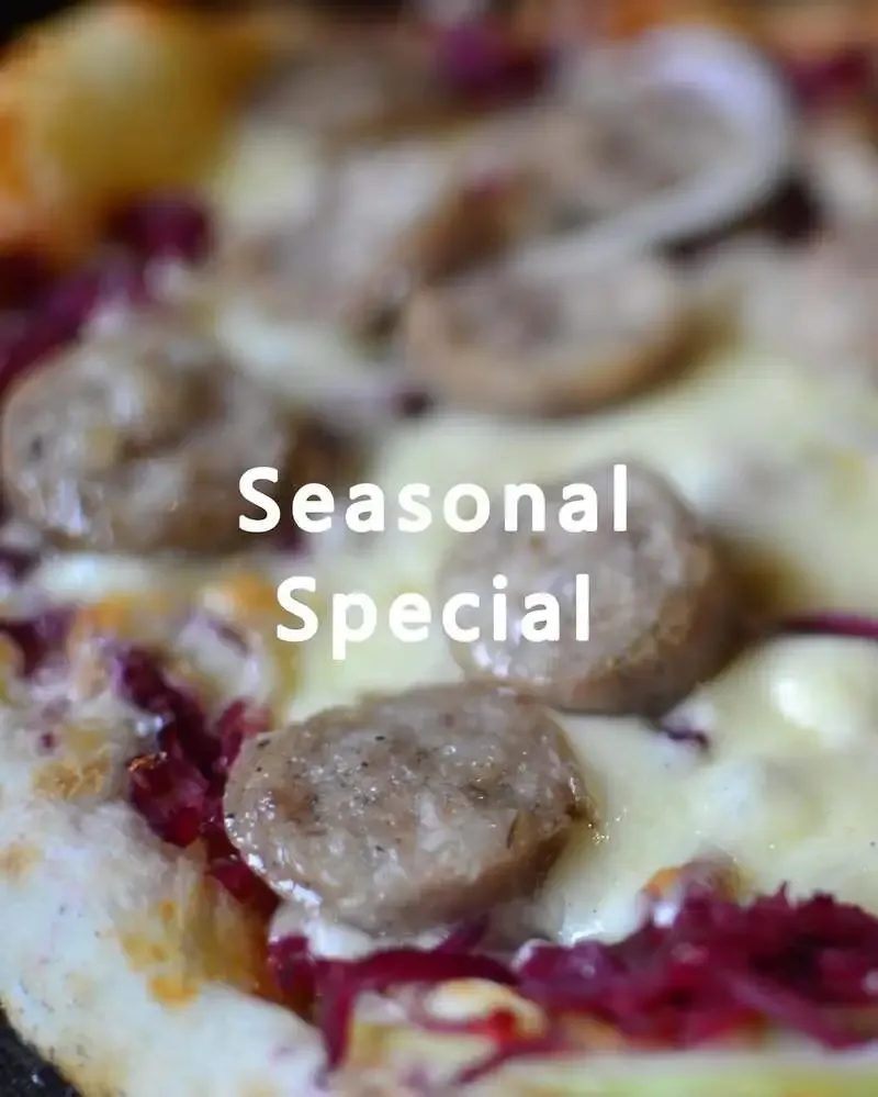 Seasonal Sauerkraut and Sausage Pizza Arrives at In a daze Brewing & Taproom