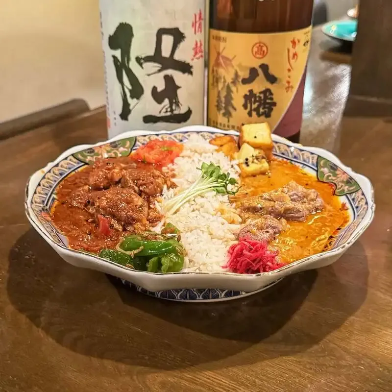 Kazenori Merry posts weekend curry plate and Tsugaru Brewery's Arigato! Saison