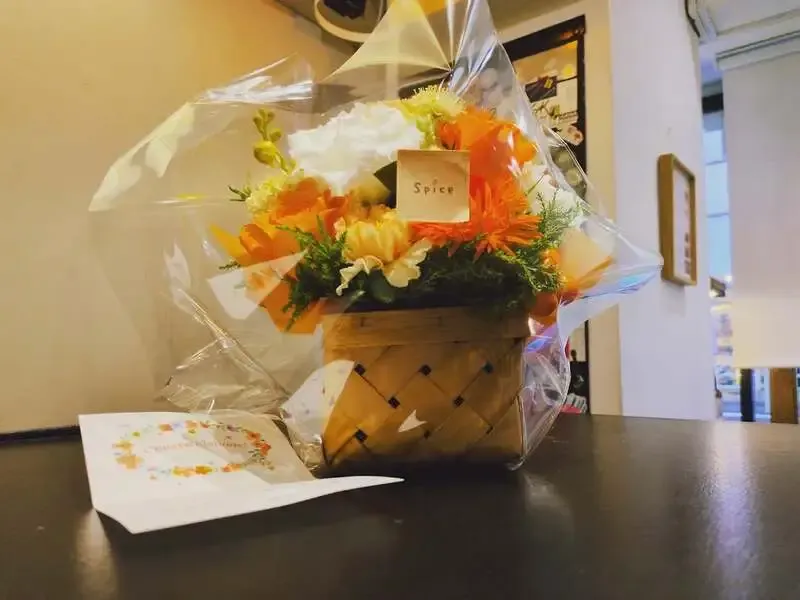 Daikanyama Beer Pub Bibibi. Decorated with Flowers for Its 3rd Anniversary