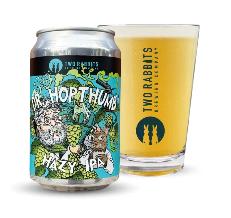 Two Rabbits Brewing releases DR HOPTHUMB, a Citra-and-Riwaka Hazy IPA