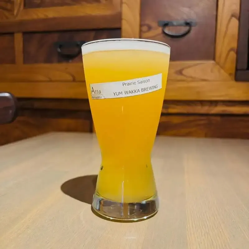 Atta maruyamaでYUM WAKKA BREWINGのPrairie Saison開栓　6タップを案内
