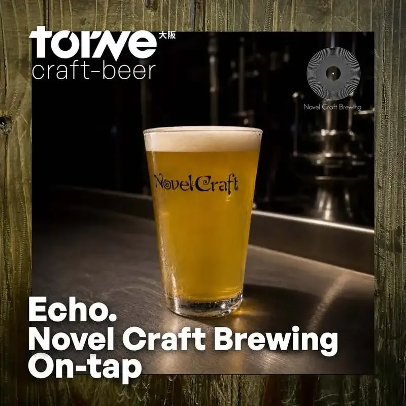 torne_craftbeer in Osaka taps Novel Craft Brewing's Echo. and lines up August events