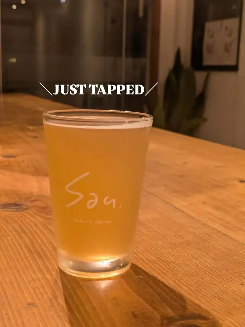 San.publichouseに南会津マウンテンブルーイング『GREDHI』IPA開栓