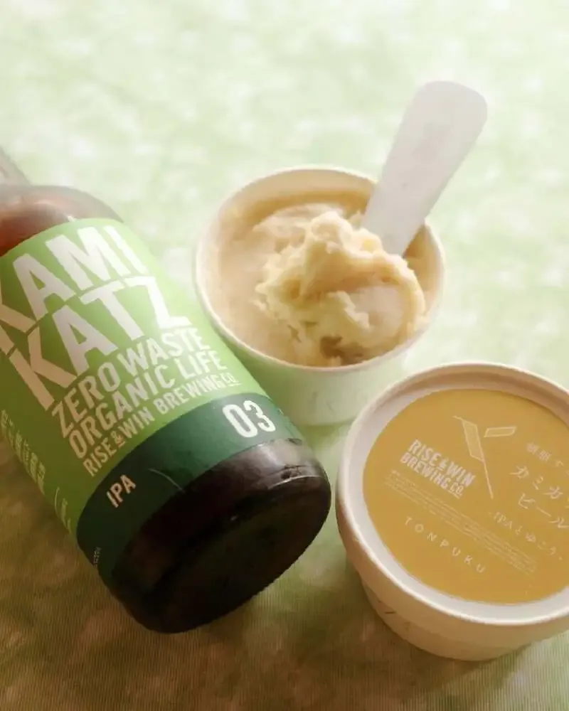 KAMIKATZ Beer and TONPUKU Collaborate on “IPA and Yukou” Gelato Made with Kamikatsu IPA