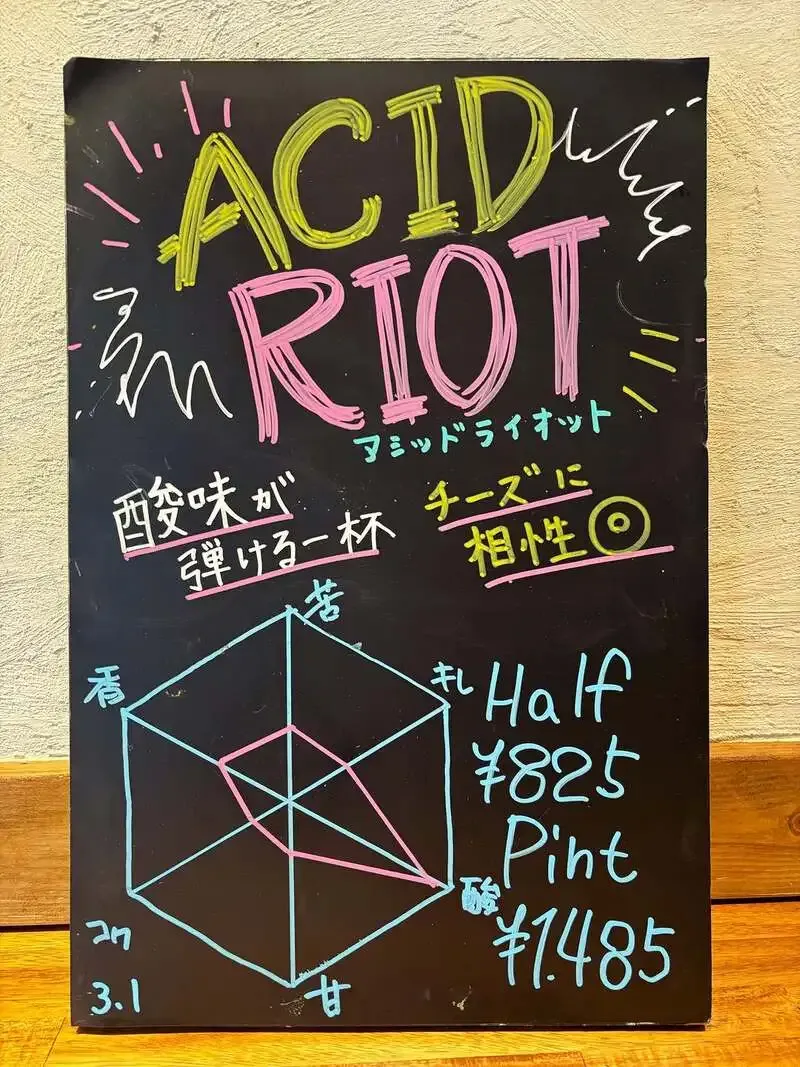 T.T BREWERYチネチッタ通り店で酸味際立つ「ACID RIOT」開栓